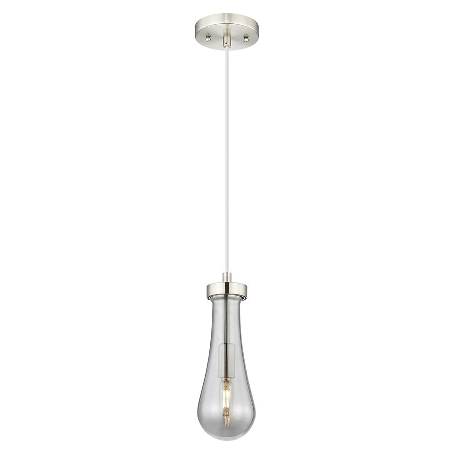 Innovations Owego 4" Cord Pendant, Satin Nickel/Smoke Glass - 451-1P-SN-G451-4SM