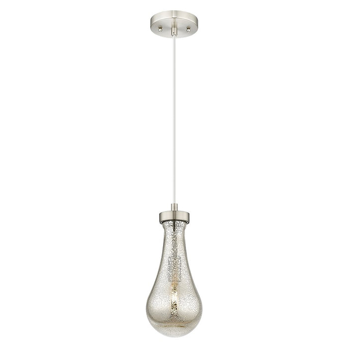 Innovations Owego 5" Cord Pendant, SN/Merc Glass - 451-1P-SN-G451-5ME