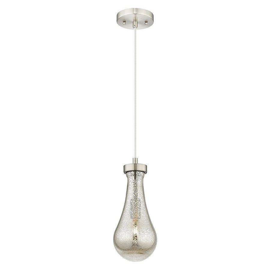 Innovations Owego 5" Cord Pendant, SN/Merc Glass - 451-1P-SN-G451-5ME