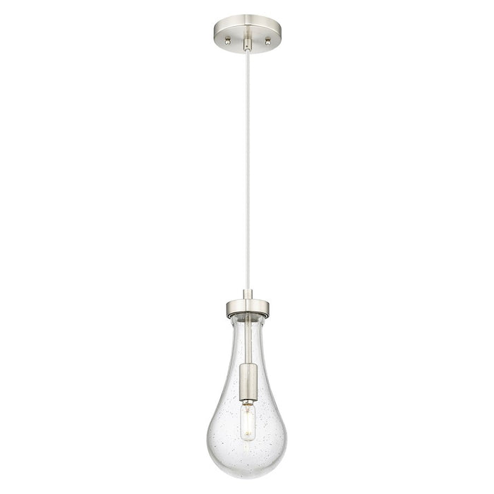 Innovations Owego 5" Cord Pendant, SN/Seedy Glass - 451-1P-SN-G451-5SDY