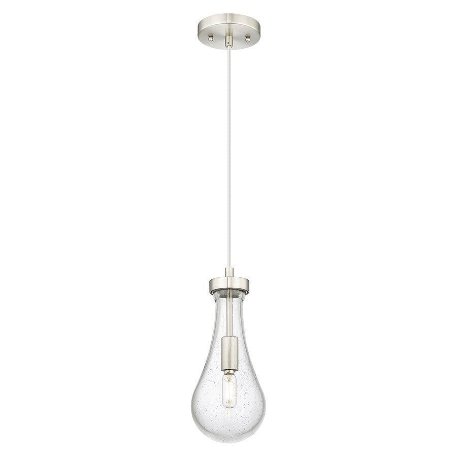 Innovations Owego 5" Cord Pendant, SN/Seedy Glass - 451-1P-SN-G451-5SDY