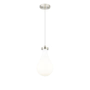 Innovations Owego 1Lt 7" Cord Pendant, SN/Gloss White - 451-1P-SN-G451-7GWH