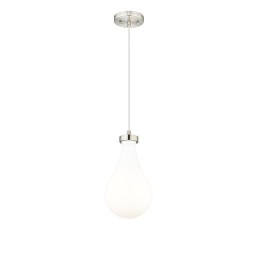 Innovations Owego 1Lt 7" Cord Pendant, SN/Gloss White - 451-1P-SN-G451-7GWH