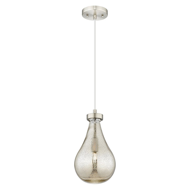 Innovations Owego 7" Cord Pendant, SN/Merc Glass - 451-1P-SN-G451-7ME