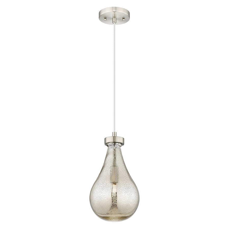 Innovations Owego 7" Cord Pendant, SN/Merc Glass - 451-1P-SN-G451-7ME