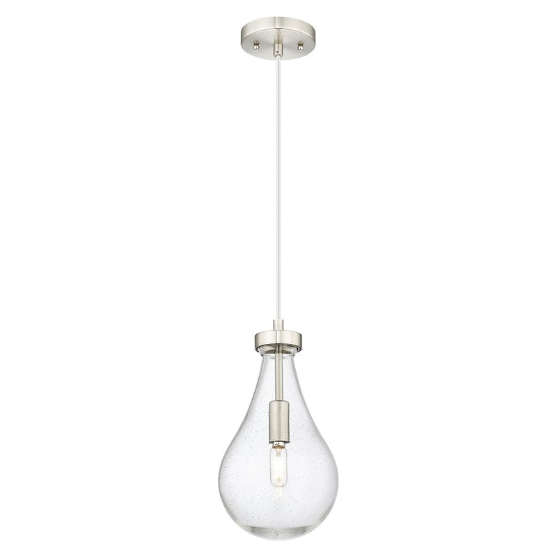 Innovations Owego 7" Cord Pendant, SN/Seedy Glass - 451-1P-SN-G451-7SDY