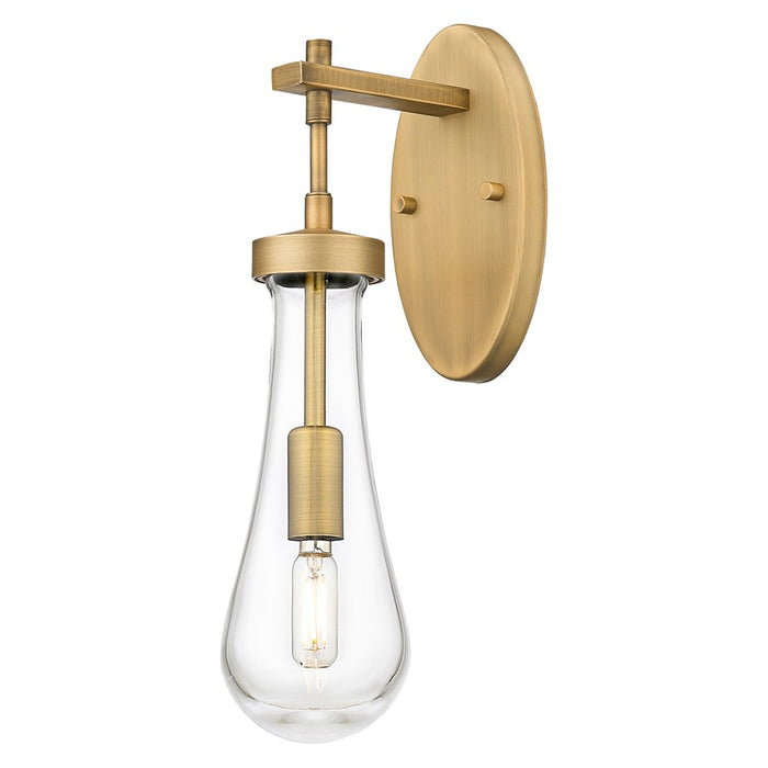 Innovations Owego 4" Wall Sconce, Brushed Brass/Clear Glass - 451-1W-BB-G451-4CL