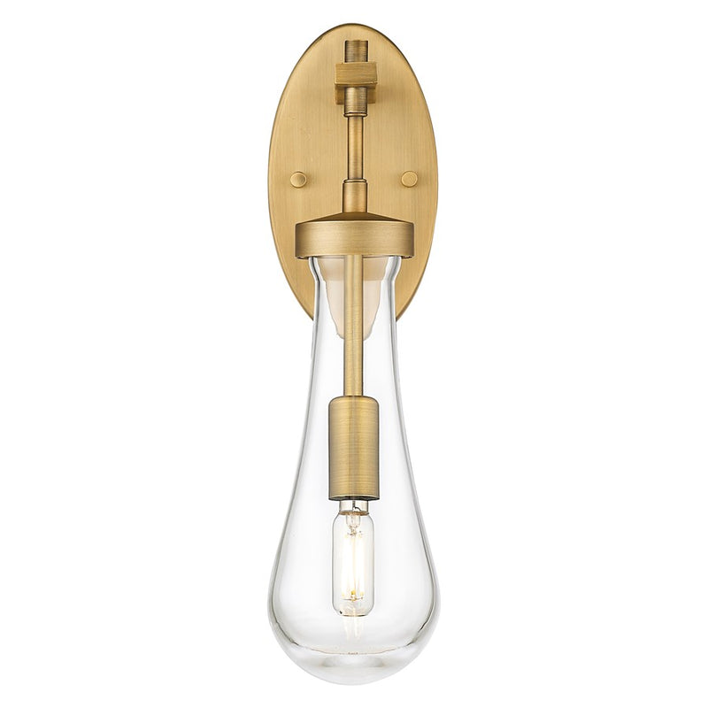 Innovations Owego 4" Wall Sconce, Brushed Brass/Clear Glass