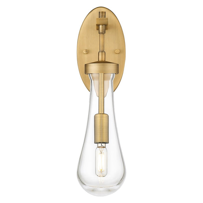 Innovations Owego 4" Wall Sconce, Brushed Brass/Clear Glass