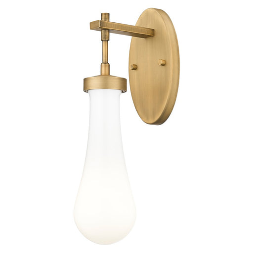 Innovations Owego 4" Wall Sconce, BB/White Glass - 451-1W-BB-G451-4GWH