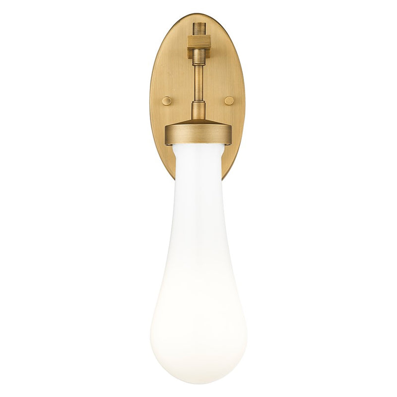 Innovations Owego 4" Wall Sconce, BB/White Glass