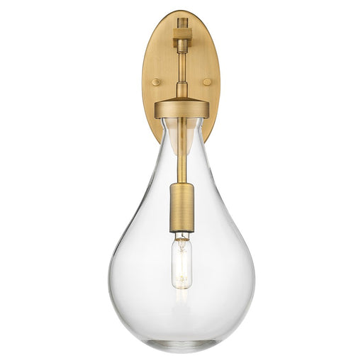 Innovations Owego 7" Wall Sconce, Brushed Brass/Clear Glass