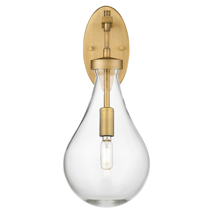 Innovations Owego 7" Wall Sconce, Brushed Brass/Clear Glass