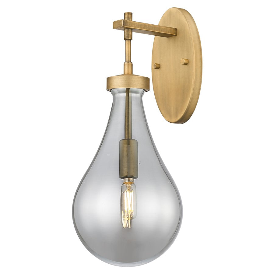 Innovations Owego 7" Wall Sconce, Brushed Brass/Smoke Glass - 451-1W-BB-G451-7SM