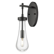 Innovations Owego 1Lt 4" Wall Sconce, Black/Clear Glass - 451-1W-BK-G451-4CL