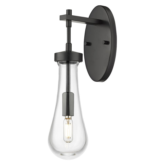 Innovations Owego 1Lt 4" Wall Sconce, Black/Clear Glass - 451-1W-BK-G451-4CL