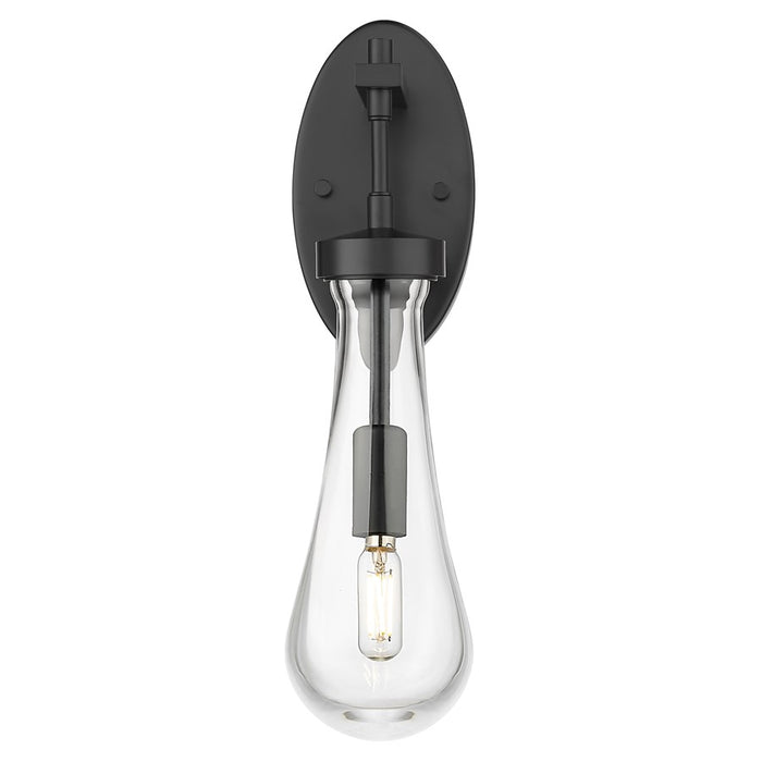 Innovations Owego 1Lt 4" Wall Sconce, Black/Clear Glass