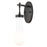 Innovations Owego 1Lt 4" Wall Sconce, Black/White Glass - 451-1W-BK-G451-4GWH