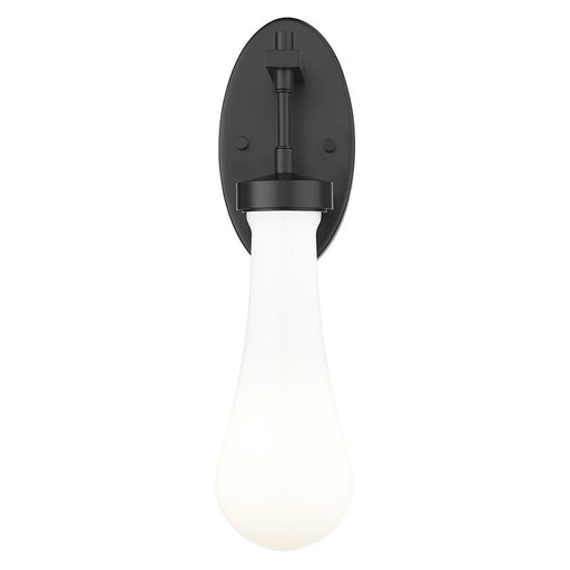 Innovations Owego 1Lt 4" Wall Sconce, Black/White Glass
