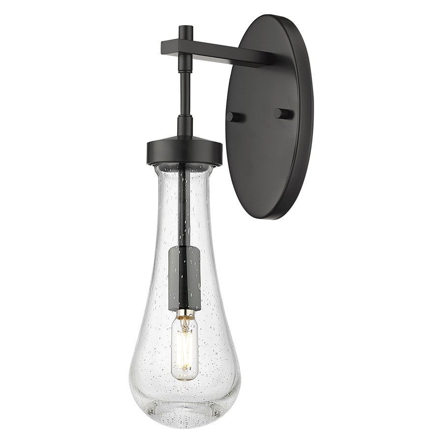 Innovations Owego 1Lt 4" Wall Sconce, Black/Seedy Glass - 451-1W-BK-G451-4SDY