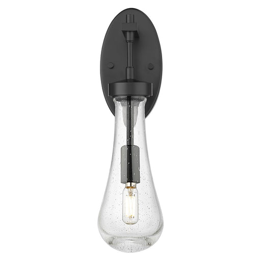 Innovations Owego 1Lt 4" Wall Sconce, Black/Seedy Glass
