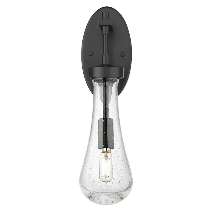 Innovations Owego 1Lt 4" Wall Sconce, Black/Seedy Glass