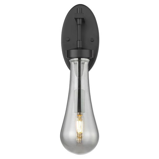 Innovations Owego 1Lt 4" Wall Sconce, Black/Smoke Glass