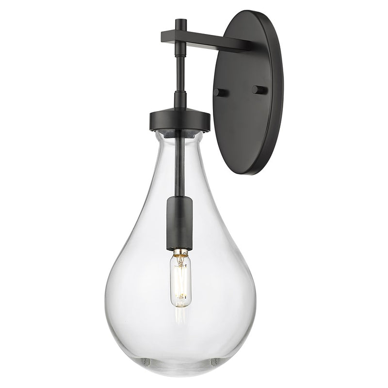 Innovations Owego 1Lt 7" Wall Sconce, Black/Clear Glass - 451-1W-BK-G451-7CL