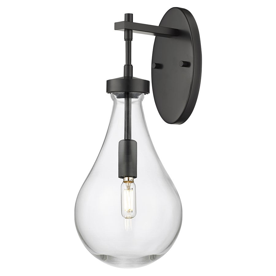 Innovations Owego 1Lt 7" Wall Sconce, Black/Clear Glass - 451-1W-BK-G451-7CL