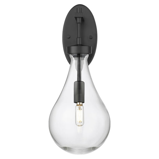 Innovations Owego 1Lt 7" Wall Sconce, Black/Clear Glass