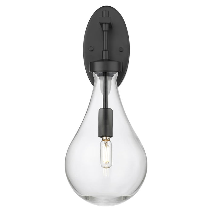 Innovations Owego 1Lt 7" Wall Sconce, Black/Clear Glass