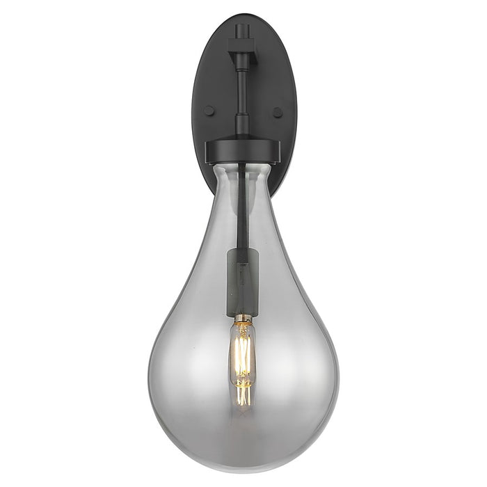 Innovations Owego 1Lt 7" Wall Sconce, Black/Smoke Glass