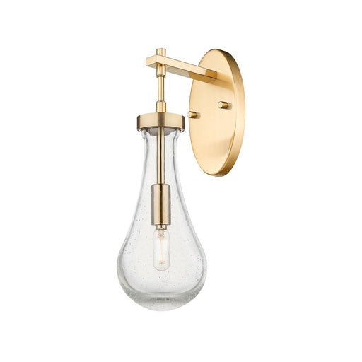 Innovations Owego 5in 1-Light Wall Sconce | Contemporary Champagne Bronze and Seedy Glass | Bedroom & Hallway Accent | Model 451-1W-CB-G451-5SDY