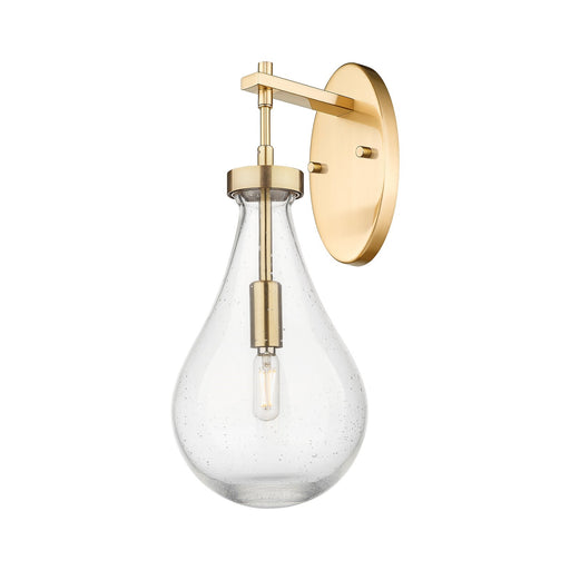 Innovations Owego 7in 1-Light Wall Sconce | Contemporary Farmhouse Champagne Bronze and Seedy Glass | Bedroom & Hallway | Model 451-1W-CB-G451-7SDY