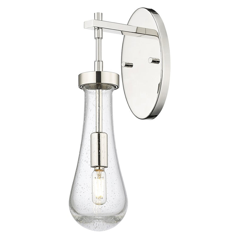 Innovations Owego 4" Wall Sconce, PN/Seedy Glass - 451-1W-PN-G451-4SDY