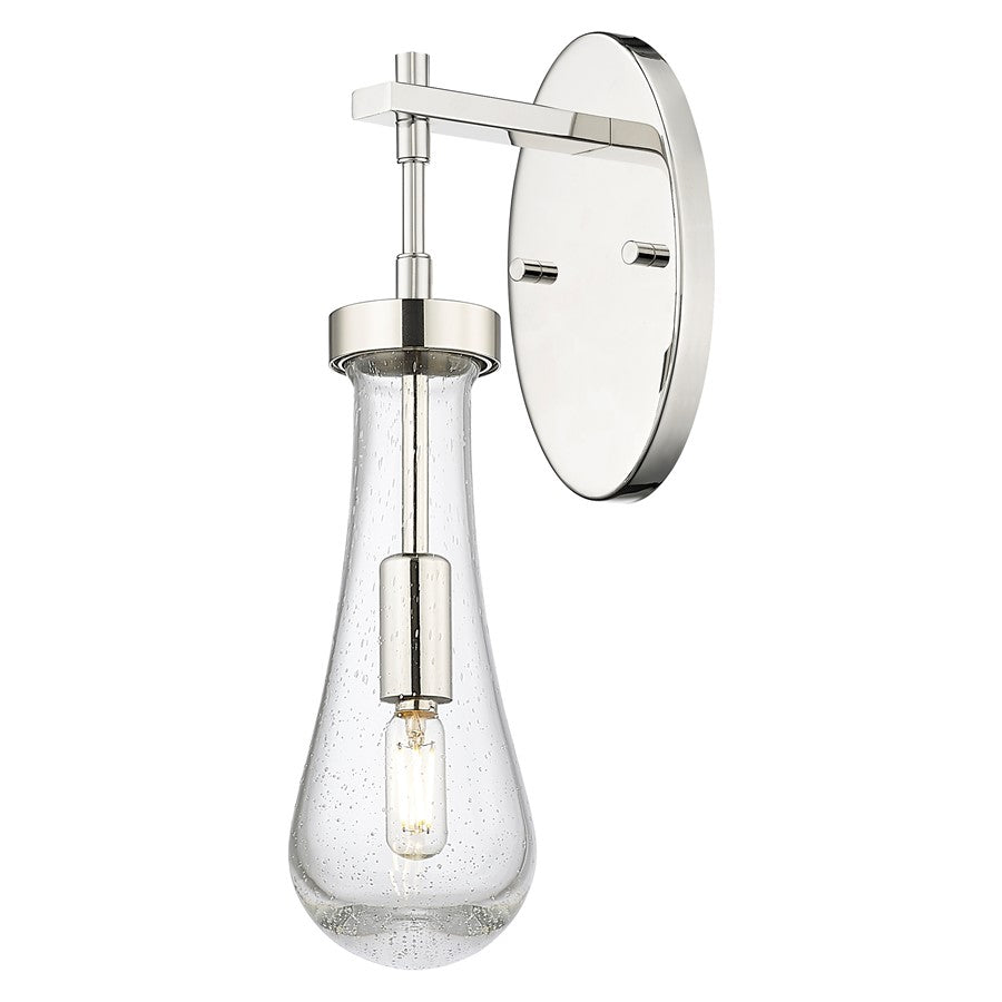 Innovations Owego 4" Wall Sconce, PN/Seedy Glass - 451-1W-PN-G451-4SDY