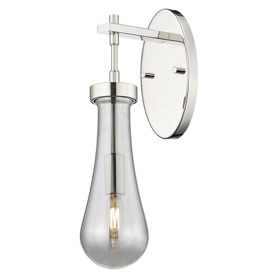 Innovations Owego 4" Wall Sconce, PN/Smoke Glass - 451-1W-PN-G451-4SM