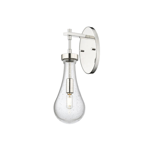 Innovations Owego 5in 1-Light Wall Sconce | Contemporary Farmhouse Polished Nickel and Seedy Glass | Bedroom & Hallway | Model 451-1W-PN-G451-5SDY