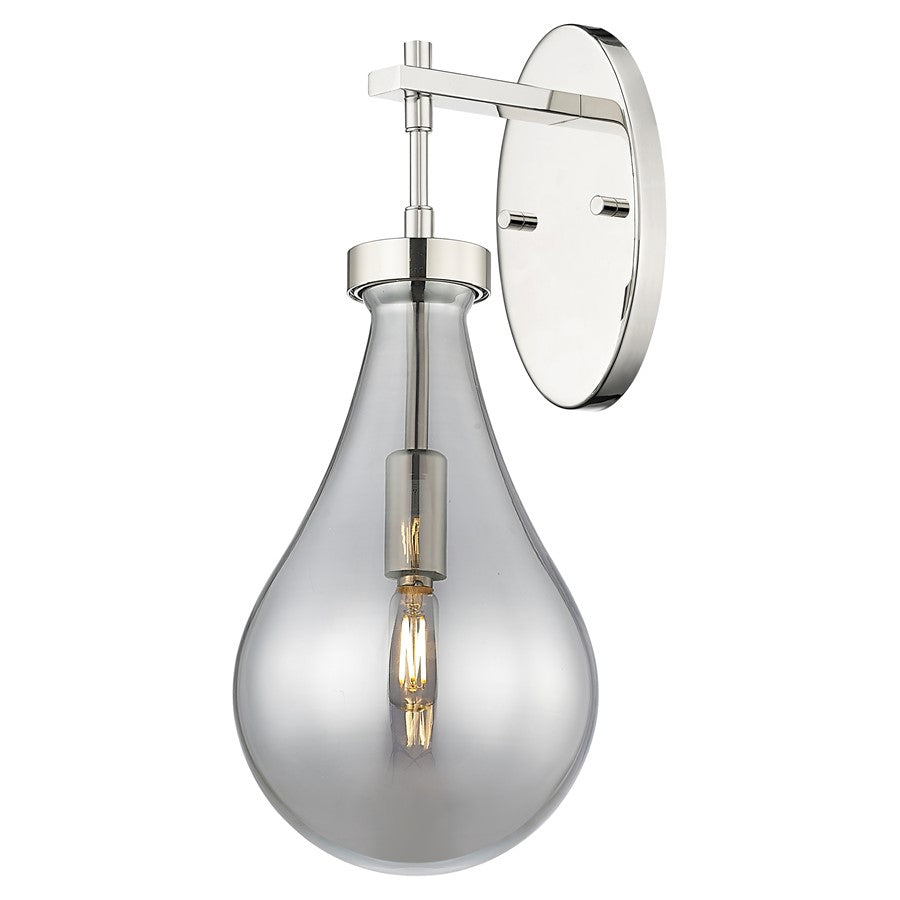 Innovations Owego 7" Wall Sconce, PN/Smoke Glass - 451-1W-PN-G451-7SM