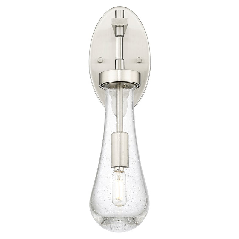 Innovations Owego 4" Wall Sconce, Satin Nickel/Seedy Glass