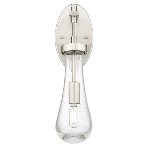 Innovations Owego 4" Wall Sconce, Satin Nickel/Seedy Glass