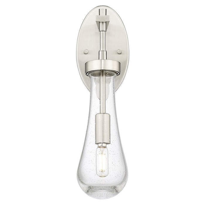 Innovations Owego 4" Wall Sconce, Satin Nickel/Seedy Glass