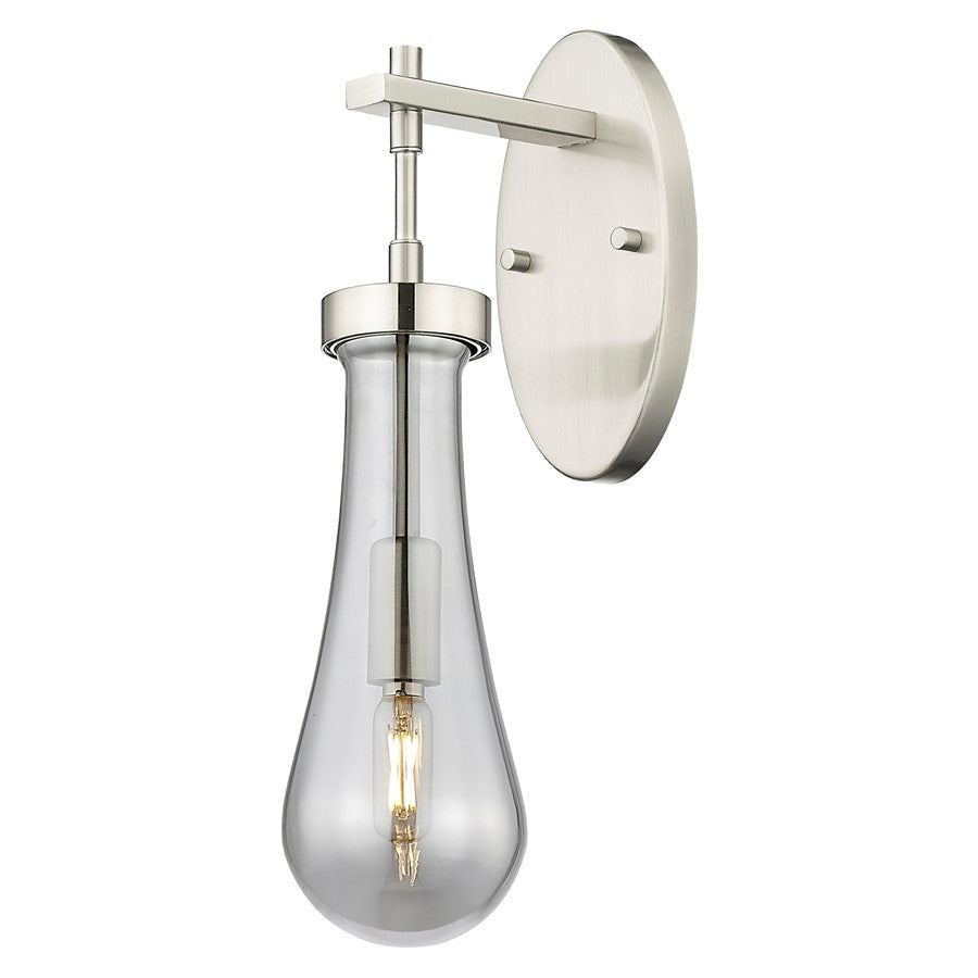 Innovations Owego 4" Wall Sconce, Satin Nickel/Smoke Glass - 451-1W-SN-G451-4SM