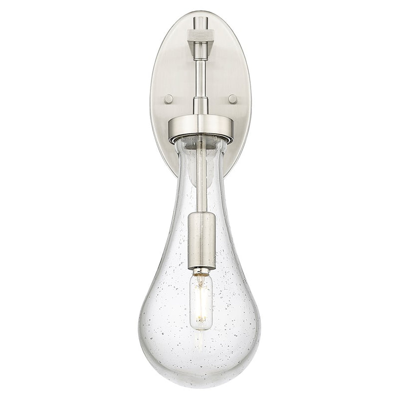 Innovations Owego 5" Wall Sconce, Satin Nickel/Seedy Glass