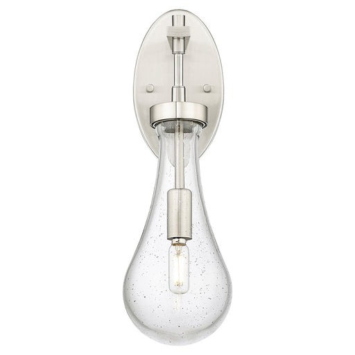 Innovations Owego 5" Wall Sconce, Satin Nickel/Seedy Glass