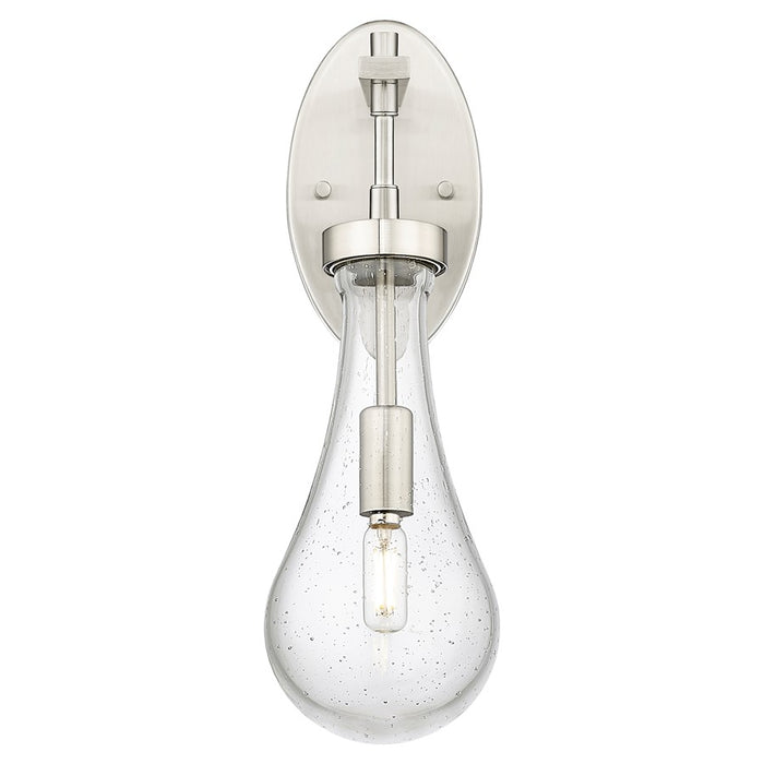 Innovations Owego 5" Wall Sconce, Satin Nickel/Seedy Glass