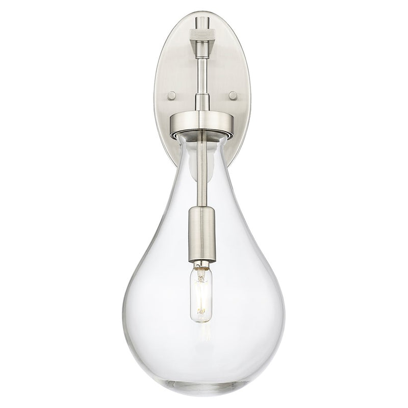 Innovations Owego 7" Wall Sconce, Satin Nickel/Clear Glass
