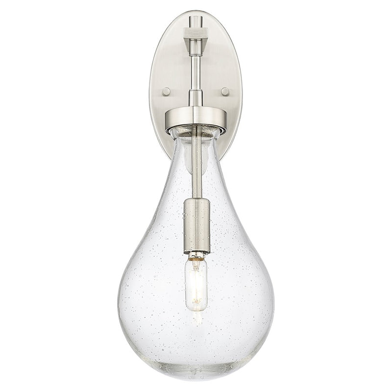 Innovations Owego 7" Wall Sconce, Satin Nickel/Seedy Glass