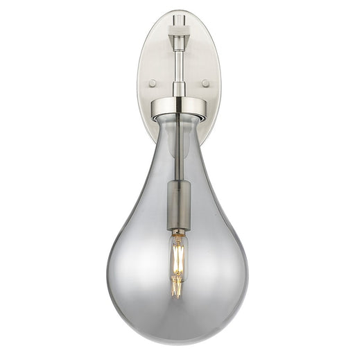 Innovations Owego 7" Wall Sconce, Satin Nickel/Smoke Glass