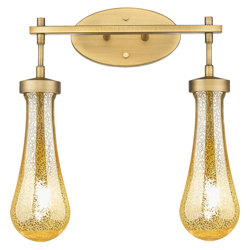 Innovations Owego 2Lt 16" Bath, Brushed Brass/Mercury Glass - 451-2W-BB-G451-4ME